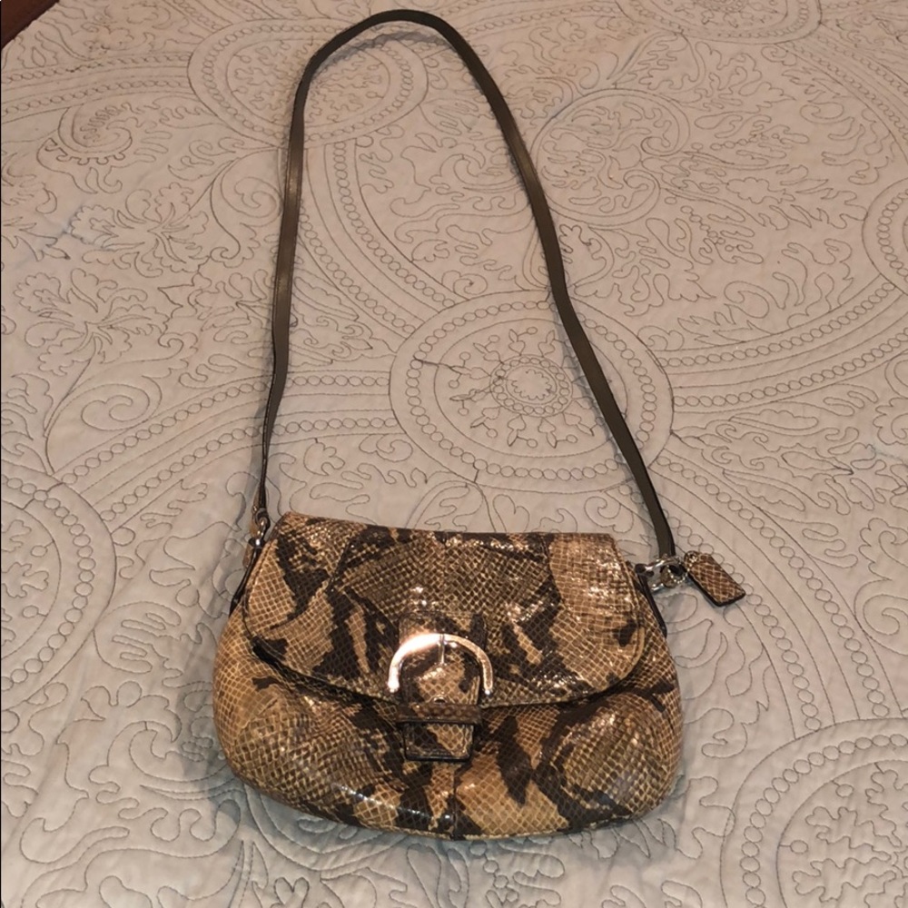 Coach snake skin bag